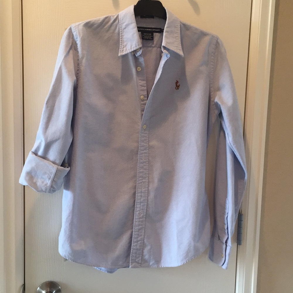 Ralph Lauren button down casual cotton/ linen look